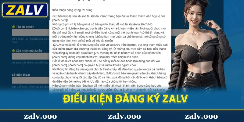 Điều Kiện Để Đăng Ký Tại Zalv